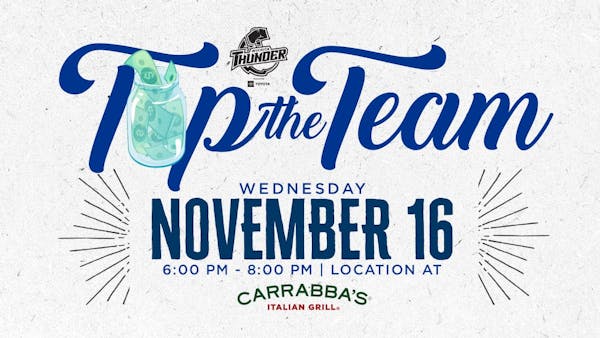 Thunder Announces Tip-The-Team Event At Carrabba's
