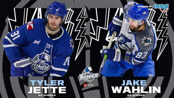 Thunder Re-Signs Wahlin, Jette