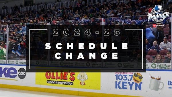 Thunder Announces Change to Schedule