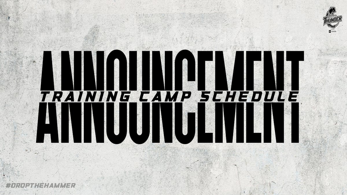 Thunder Announces 2024-25 Training Camp Schedule